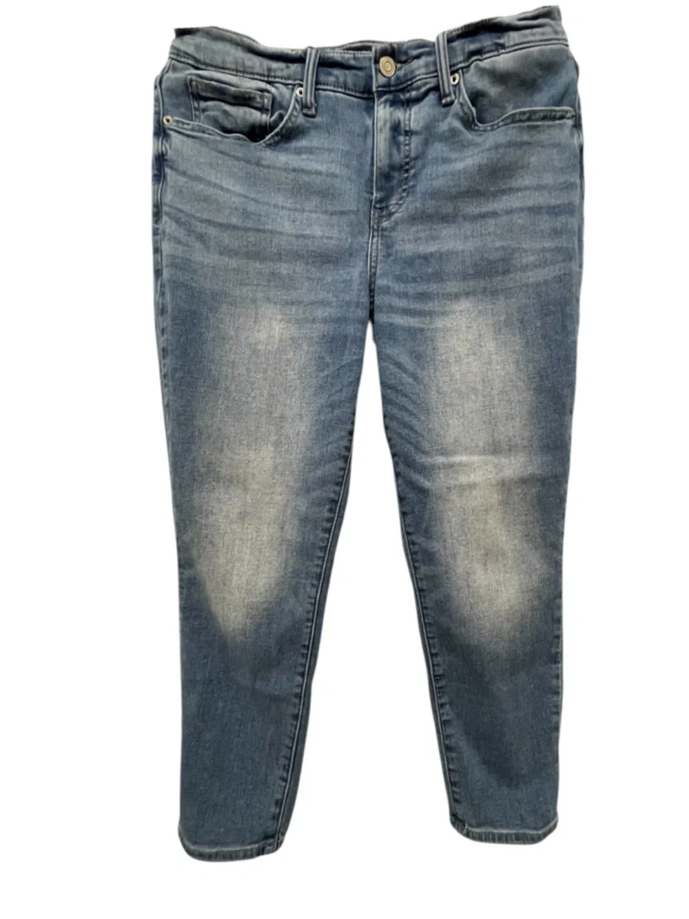 Lucky Brand Women's Size 12 Midi Rise Straight Leg Jeans Light Blue - Picture 5 of 16